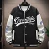 Kurtki męskie Hip Hop Varsity Baseball Kurtki Moda męska Nadrukowane napisy Patchwork Płaszcze Harajuku Casual Loose College Style Jacket Unisex 230705