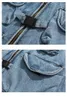 Men's Vests Stylish Cool Mens Denim Vest Loose Fit Street Vintage Multi Pockets Retro Waistcoat Sleeveless Jeans Jacket For Men 230704