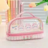 Kawaii Pencil Case Double Layer Large Capacity Pen Bag Cartoon Portable Box School Student Supplies Stationary Organizer