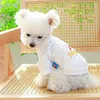 Roupa para cachorro Camisa primavera com palavras doces - casaco pulôver branco/preto roupas