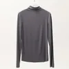 Bluzki damskie jesienno-zimowa 2023 Plus rozmiar modalny bawełniany golf najniższy koszula jednolita, długa rękaw koreańska bluzka damska topy i