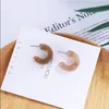 Oorknopjes 2023 Mode-sieraden Koreaans Eenvoudig Acryl Voor Vrouw Meisje Geschenk Wit Transparant C-vormig Statement