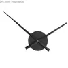 Relojes de pared Relojes de pared DIY Reloj de punto de cruz grande Manos Agujas 3D Home Art Decor Mecanismo Accesorios (Negro sin Z230706