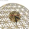 Wall Clocks Flower of Life Intersect Rings Geometric Wooden Wall Clock Sacred Geometry Laser Cut Clock Watch Housewarming Gift Room Decor Y200109 Z230706