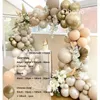 Strona Dekoracji Biały Krem Beżowy Balon Garland Arch Zestaw 50. Urodziny Ślub Zaręczyny Baby Shower Chrzciny