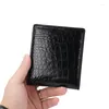 Portefeuilles 2023 luxe Alligator hommes portefeuille affaires peau de Crocodile homme mode en cuir véritable court loisirs argent sac 50