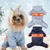 Hundkläder Snygg Pet Romper Anti-fall Jumpsuit Färgmatchning Vindtät Fyra Leggings Valpkläder