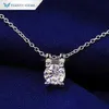 Tianyu Gems Fine Jewelry Charms Chaîne Ras Du Cou Femmes 925 Sterling Diamond Moissanite Pendentif Plaqué Or 18K Collier En Argent