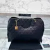 2023 Luxus-Einkaufstasche aus Leder für Damen, große Einkaufstasche für Damen, Goldkette, Umhängetasche, modische Handtasche, schwarze Ledertasche