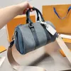 女性ピローバッグデニムヴィンテージ Hangdbag オールドフラワートートバッグ財布クロスボディシュルダーバッグキャンバスレザー高品質荷物ラベルシルバーハードウェアワイドストラップ