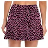 Aktive Shorts für Damen, Sport, Tennis, Yoga, Leopardenmuster, hohe Taille, Workout, Fitness, elastisch, Sport, Golf, Skorts mit Taschen, Röcke