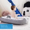 Baby Cribs Portable Soft Bumper Crib Foldable Travel Baby Nest Bed With Pillow Infant Toddler Cotton Cradle Bassinet 85*50cm 230705