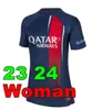 Nouveau 23 24 MBAPPE HAKIMI maillots de football Vitinha Paris N.Mendes Maillots de football MARQUINHOS MESSIS VERRATTI kit femme uniformes de chemise