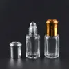 3 ml, 6 ml, 10 ml achteckige Glasflaschen mit Rolle auf Aromaflaschen, Metallkugel, Parfüm, ätherisches Öl, Verpackungsfläschchen, nachfüllbarer Koffer, ZA1623 Kbtjm