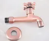 Bathroom Sink Faucets Antique Red Copper Wall Mounted Cross Handle Mop Pool Outdoor Garden Faucet Laundry Water Tap Dav324