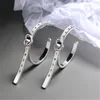 Boucles d'oreilles à tige Design Unique 1 pièces boucle de ceinture en forme de coeur bijoux de boîte de nuit couleur argent pour femmes européennes et américaines