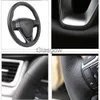 Steering Wheel Covers Customized Original DIY Car Steering Wheel Cover For Hyundai Azera Sonata NF NFC Kia Carens Leather Braid For Steering Wheel x0705