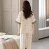 Pigiameria da donna Arrivo Elegante Lady Pigiama Young Sets Pigiama Femme Risvolto Pigiama da donna Pijama Mujer Homewear