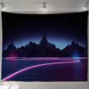 Tapisseries dôme caméras scène de nuit lune nuit chaîne de montagnes tenture murale salon décoration tapisserie paysage décor à la maison couverture