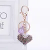 Keychains Fashion Stereo Key Ring Creative Mobile Phone Car Pendant Keychain Transparent Heart-shaped Cute Love Bag Charm