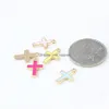 Hänge Halsband 6 färger Emalj Cross Jesus Hängen 10st/lot Crucifix Charms Modesmycken Gör-det-självtillbehör för armband Halsband Dh4R0