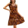 Casual Dresses Baked Beans Square Neck Dress Cute Loose Print Elegant Beach Party Funny Gross Real Fart Beanz