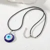 Collana con ciondolo malocchio blu turco della Boemia per le donne Gioielli da sposa girocollo con catena a corda occhio fortunato alla moda in resina colorata