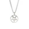 Acier inoxydable juif à l'envers pentagramme satanique culte pendentif collier NK chaîne pour hommes femmes 24 pouces argent