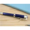 Plumas estilográficas Yamalang Office Metal Writer Navy Blue Wave Lujoso High-End Serial Number Pen Drop Delivery School Business Industr Dhfza