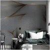 Fonds d'écran 3D Mural Papier Peint Géométrique Lignes Abstraites Salon Chambre Fond Décoration Murale Étanche Antifoing Drop Deli Dhpwm