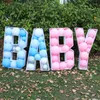 Decorazione per feste Scatola di riempimento per palloncini Baby Letter Frame Shower Boy Girl UN compleanno Kids Giant Figure Ballon