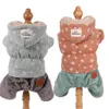 Gilets salopette pour chiens hiver étoile velours côtelé polaire Teddy chaud polaire vêtements pour chiens Xs S M L Xl