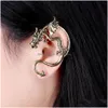 Oreille Manchette Vintage Gothique Personnalisé Dragon Pour Femmes Punk Rétro Clip Sur Boucles D'oreilles Bijoux De Mode Cadeau En Bk Drop Delivery Dh04I