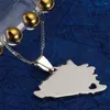 Pendentif Colliers En Acier Inoxydable Carte De Bosnie-Herzégovine À La Mode Cartes De Bosnie Coeur Chaîne Bijoux