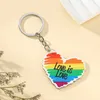 Europe and the United States new English letter Love is Love keychain lovers gift to give people figure pattern pendant