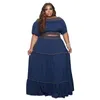 Calça Feminina Plus Size Duas Peças Sexy Crop Top Sem Costas Elegante Casual Conjuntos de Vestuário Justo para Mulheres Conjuntos Feminino 230705