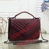 Bolsa Feminina de Designer Clássico Moda Bolsa Tiracolo de Um Ombro em Forma de V Ponto de Carro Personalizado Requintado Corrente Preta Alça de Ombro Carteira de Menina Presente de Aniversário