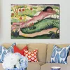 Abstract Canvas Art Nude Lying in The Flowers Franz Marc Handcrafted Oil Painting Modern Decor Studio Apartment