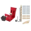 Set di utensili manuali professionali 78pcs Kit di maschere per fori tascabili Lavorazione del legno Localizzatore angolato Strumenti di aiuto per l'apertura Guida per trapano