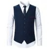 Mannen Vesten Mannen Pak Vest Jas Streep Stof Decoratieve Borstzak Ontwerp Klassieke Causale Zakelijke Mode Slim Fit 230705