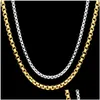 Chains 18K Gold Plated Box And 925 Sterling Sier Choker Necklaces For Women Men S Fashion Jewelry 16 18 20 22 24 Inches Drop Deliver Dhuqq