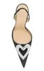 Zapatos de vestir Zapatos de tacón de satén con tres corazones Tira ajustable en el tobillo adornada con cristales y cierre de hebilla en la puntera Mach 43 42 41
