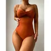 Maillot de bain femme maillot de bain pour femme maillot de bain une pièce bain vêtements de plage 2023 couleur pure Sexy dos nu Bikini solide Spandex été