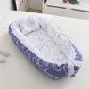 Baby Cribs Babynest Removable Travel Baby Nest Protector Round Lounger Bed Bumper born Portable Crib Cradle Soft Infant Bassinet 230705