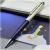 Stylos à bille Promotion Petit Prince Bleu et Sier Pen / Roller Ball Papeterie de bureau exquise 0,7 mm pour cadeau de Noël sans chute D Dhaio