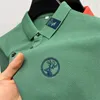 Męskie koszulki polo marka 100% bawełniana koszulka polo męska wysokiej klasy głowa jelenia haft T-shirt letni projektant luźna moda z krótkim rękawem męska 230705