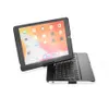 360-graders roterande trådlöst tangentbordsfodral för iPad 10.2 Pro 10.5 med färgglad bakgrundsbelysning Touch Smart Stand Cover F102ATS
