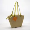 Frauen Casual Stroh Tasche Dame Korb Abdeckung Eimer Schulter Tasche Weibliche Sommer Outdoor eimer taschen Einkaufen Handtaschen