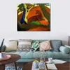 Handmade Abstract Canvas Art Crouching Deer Franz Marc Painting Masterpiece Artwork for Office Wall