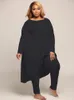 Women's Plus Size Pants Two piece women's outerwear oversized Tshirt leggy pants curved large size set wholesale bulk and direct shipment 230705